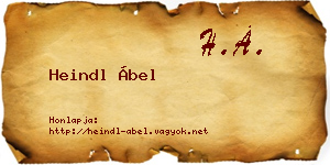 Heindl Ábel névjegykártya